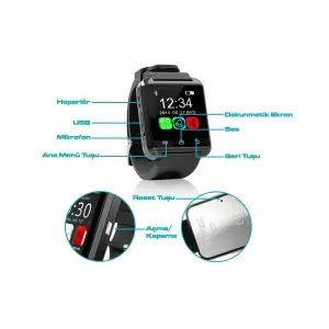 Everest Ever Watch EW-403 Bluetooth Siyah Akıllı Saat