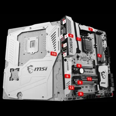 Msi Z270 MPOWER Gaming Titanium ATX Gaming (Oyuncu) Anakart