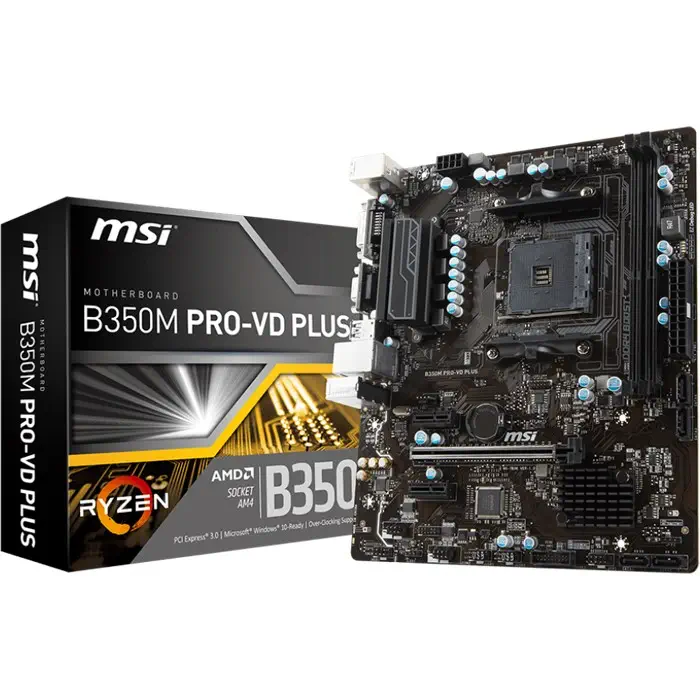 MSI B350M PRO-VD PLUS mATX Gaming (Oyuncu) Anakart