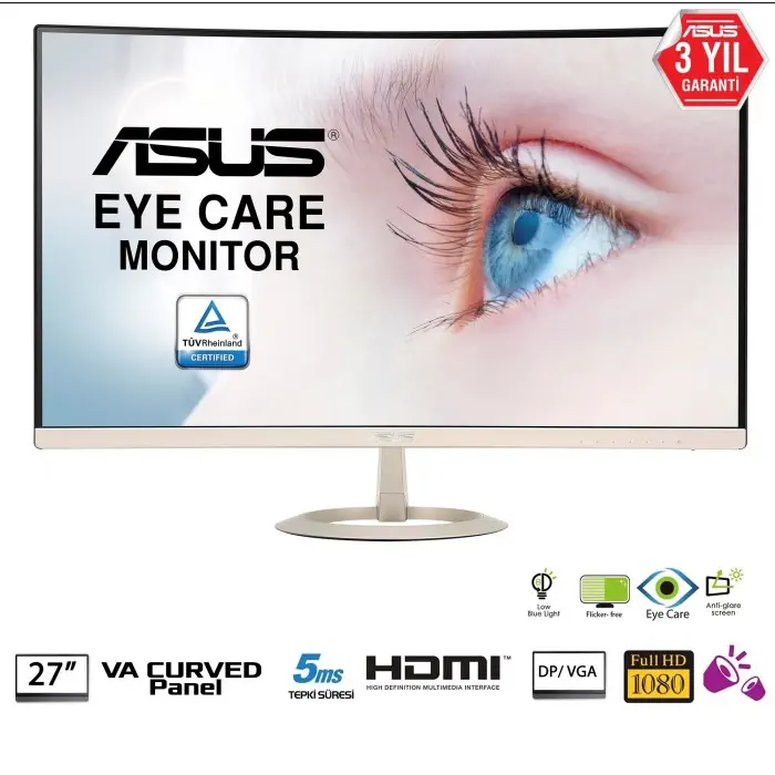 Asus VZ27VQ Curved Monitör