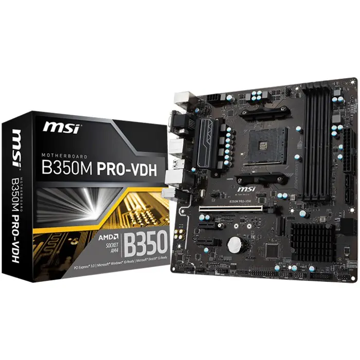 Msi B350M PRO-VDH mATX Gaming (Oyuncu) Anakart