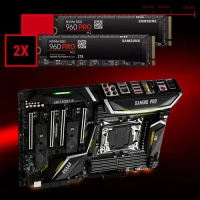 Msi X299 GAMING PRO CARBON AC ATX Gaming (Oyuncu) Anakart