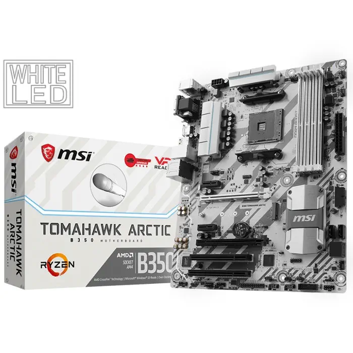 Msi B350 Tomahawk Arctic ATX Gaming (Oyuncu) Anakart