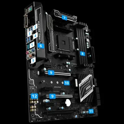 Msi X370 Sli Plus ATX Gaming (Oyuncu) Anakart