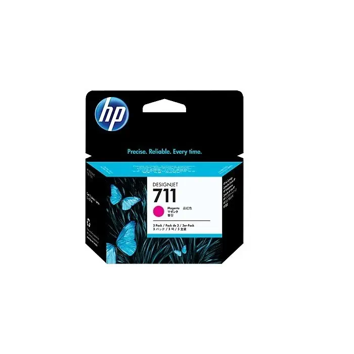 HP 711 CZ135A Macenta 29 ml  3`lü Paket Mürekkep Kartuşları