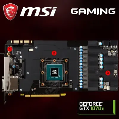 MSI GeForce GTX 1070 Ti GAMING 8G Gaming Ekran Kartı