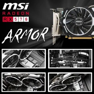 MSI Radeon RX 570 ARMOR 4G OC Ekran Kartı