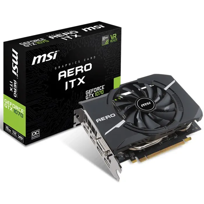MSI GeForce GTX 1070 Aero ITX 8G OC Ekran Kartı