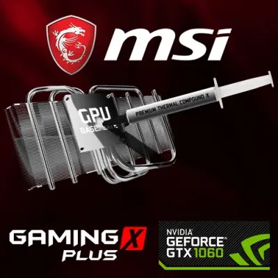 MSI GeForce GTX 1060 GAMING X PLUS 6G Gaming Ekran Kartı