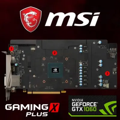 MSI GeForce GTX 1060 GAMING X PLUS 6G Gaming Ekran Kartı