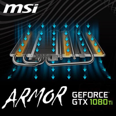 MSI GeForce GTX 1080 Ti ARMOR 11G OC 11GB GDDR5X 352Bit DX12