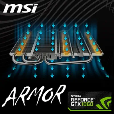 MSI GeForce GTX 1060 ARMOR 6G OCV1 Ekran Kartı