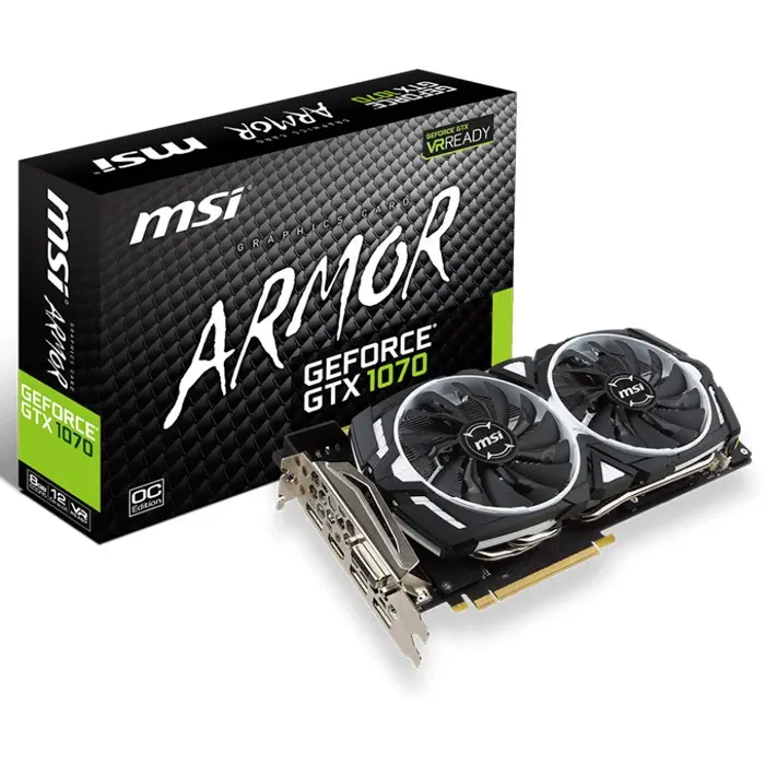 MSI GeForce GTX 1070 Armor 8G OC Ekran Kartı