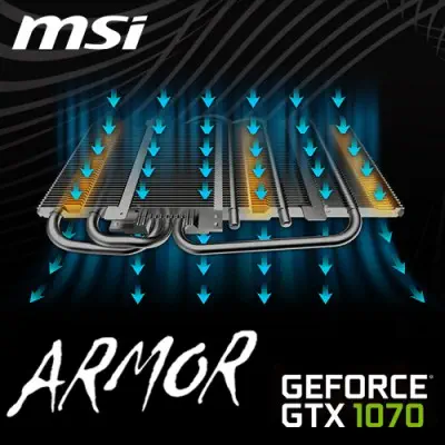 MSI GeForce GTX 1070 Armor 8G OC Ekran Kartı