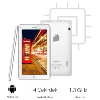 Reeder M7 GO 8GB Wi-Fi 7″ Beyaz Tablet
