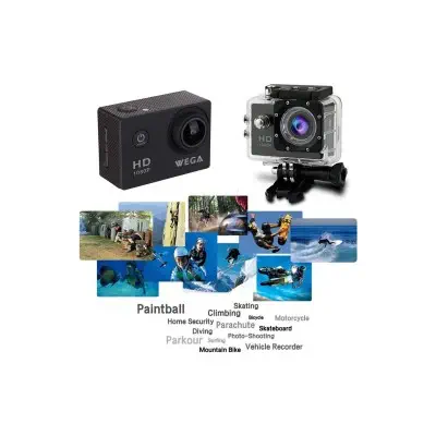 Wega WGAC-100 12MP Siyah Aksiyon Kamera