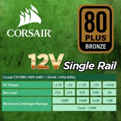 Corsair CX Serisi CX750M CP-9020061-EU