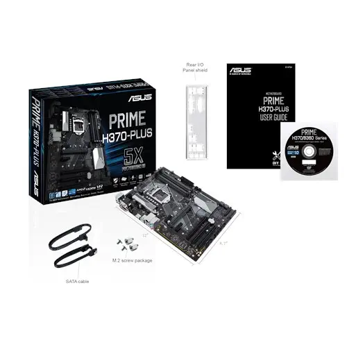 Asus Prime H370-Plus LGA1151 (300 Series) DDR4 Hdmi DVI VGA M.2