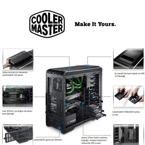 Cooler Master CM693 CMS-693-KKN1 Mid-Tower Siyah Kasa
