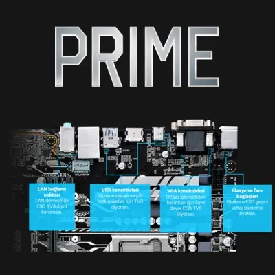 ASUS Prime B250M-A mATX Gaming (Oyuncu) Anakart