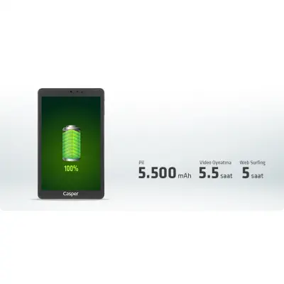 Casper Via L10 16GB Wi-Fi + 4.5G 10.1″ Siyah Tablet