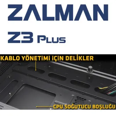 Zalman Z3 PLUS Mid-Tower Kasa + ZM600-LE PSU