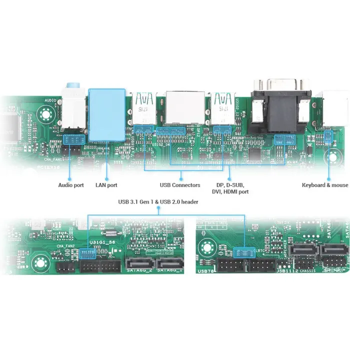 Asus Prime H310M-C DDR4 2666 USB 3.1 8.Nesil Anakart