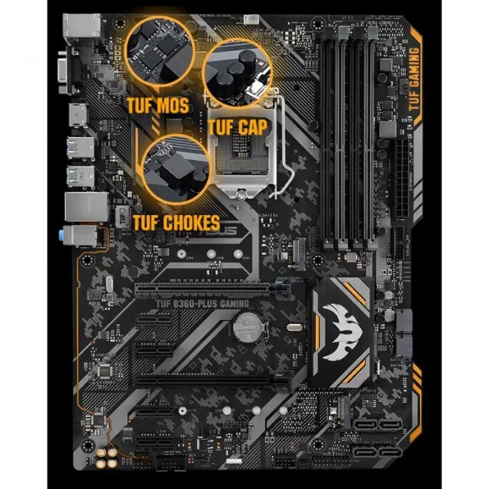 Asus Tuf B360-Plus ATX Gaming(Oyuncu) Anakart