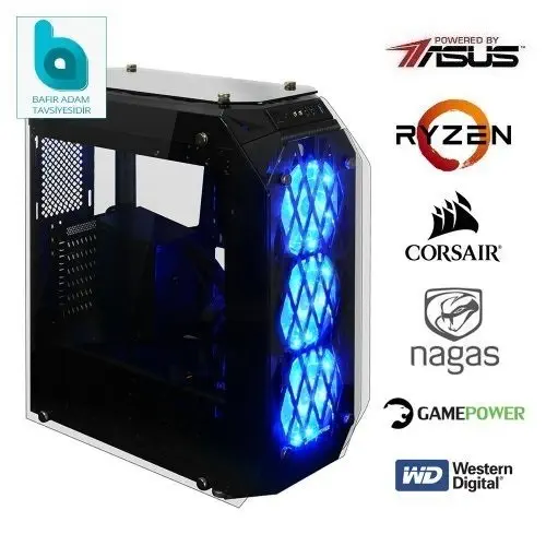 Union 2200C (Bafır Adam) Ryzen 3 2200G 3.5 GHz 8 GB 1TB Vega 8 Gaming (Oyuncu) Bilgisayar           