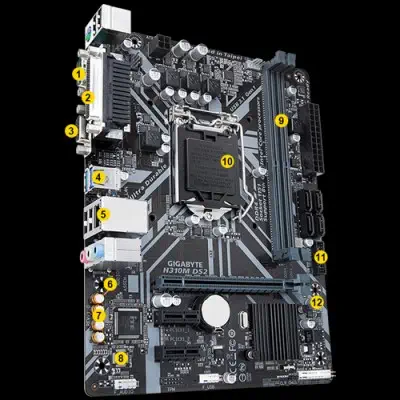 Gigabyte H310M DS2 m-ATX Gaming (Oyuncu) Anakart