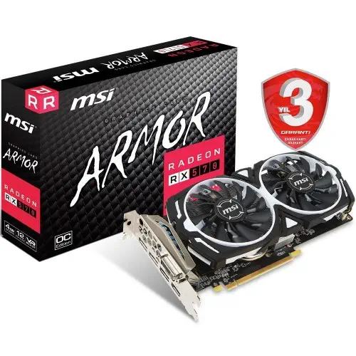 MSI RX 570 Armor 8G OC Gaming Ekran Kartı