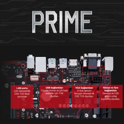 Asus Prime B350M-E mATX Gaming (Oyuncu) Anakart