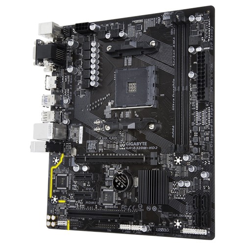 Gigabyte GAA320MHD2 AMD A320 Soket AM4 DDR4 3200(OC)MHz mATX