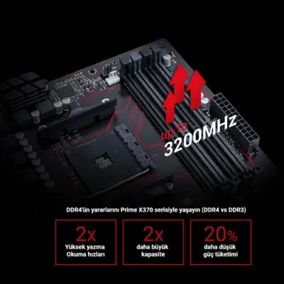 Asus Prime X370-A ATX Gaming (Oyuncu) Anakart