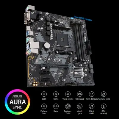 Asus Prime B450M-A Micro ATX Gaming (Oyuncu) Anakart