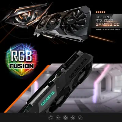 Gigabyte GV-N2080GAMING OC-8GC Gaming Ekran Kartı