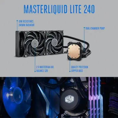 Cooler Master MasterLiquid Lite 240 MLW-D24M-A20PW-R1 Sıvı Soğutma