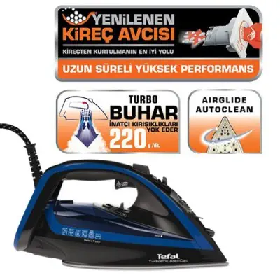 Tefal Turbo Pro FV5648 Kireç Avcısı Buharlı Ütü