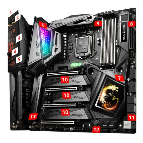 Msi Meg Z390 Godlike Soket 1151 DDR4 M.2 Usb3.1 RGB E-ATX Anakart