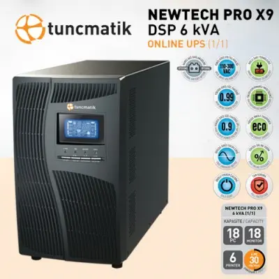 Tunçmatik TSK5111 Newtech Pro X9 DSP 6 kVA UPS