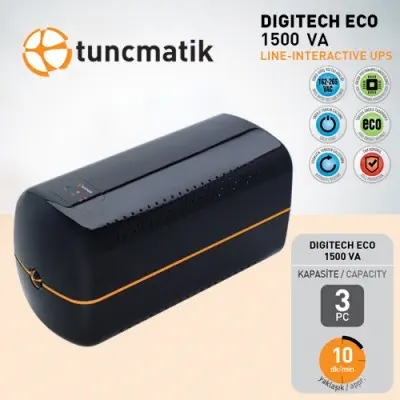 Tunçmatik TSK3672 Digitech Eco 1500 VA UPS