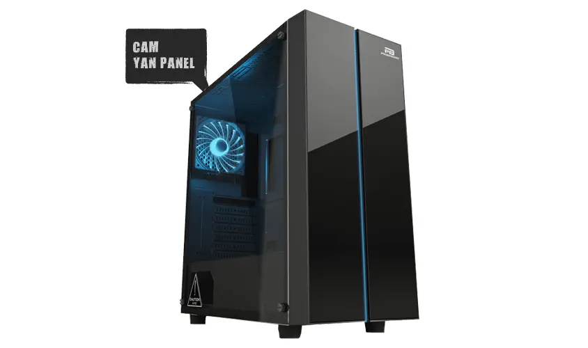 Power Boost JBST-X-53 USB 3.0 Cam Panelli RGB Fanlı Gaming Kasa (PSU Yok)