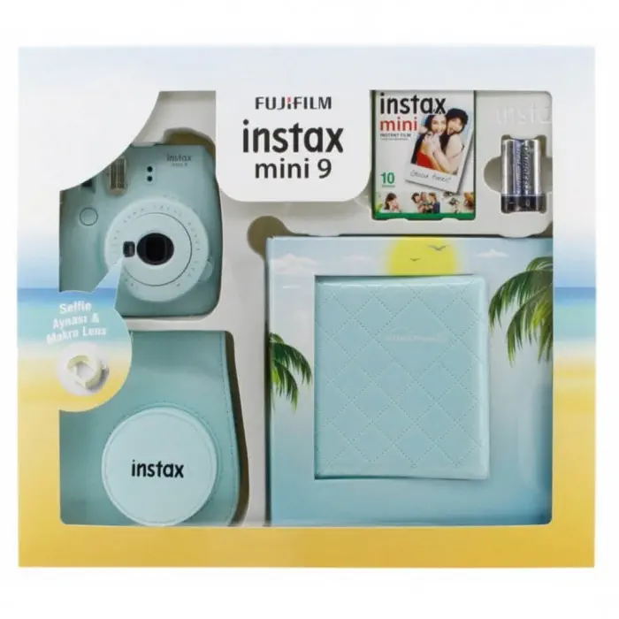 Fujifilm Instax Mini 9 Kit - Açık Mavi 