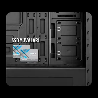 Power Boost Elegance VK-G1006B Mid-Tower Gaming Kasa