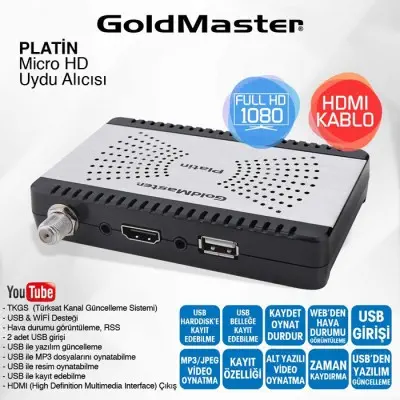 Goldmaster Micro HD-Platin Uydu Alıcısı