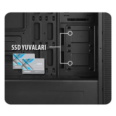 Power Boost Elegance VK-G1007B Mid-Tower Gaming Kasa