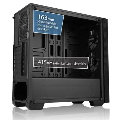 Power Boost Elegance VK-G1007B Mid-Tower Gaming Kasa