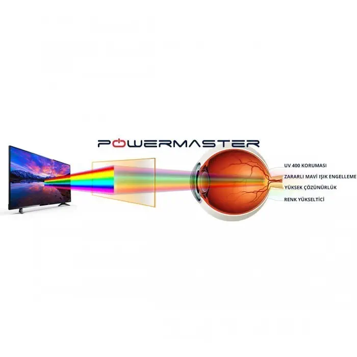 Powermaster 50 inç Mavi Işık Filtreli Göz Ve Ekran Koruyucu (1120x655mm)