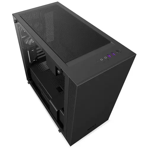 NZXT H400 Mat Siyah Temp. Cam USB3.1 m-ATX Kasa 3XFan/5x Fan Yuvası/Toz Filtresi