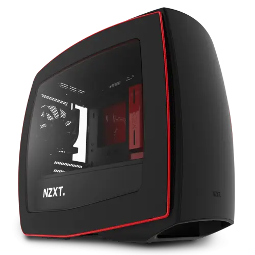 NZXT Manta CA-MANTW-M2 Siyah Kırmızı Pencereli USB3.0 Mini-ITX 3XFan/5x Fan Yuvası/Toz Filtresi